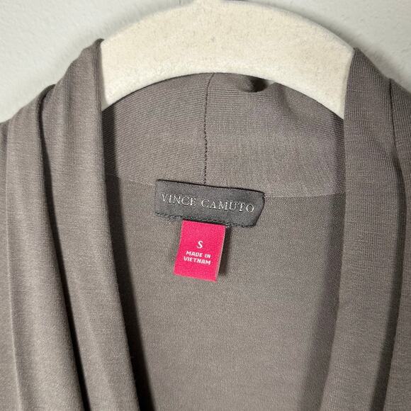 NWT Vince Camuto Mink Gray V Neck Quarter Sleeve Blouse Women's Small - Picture 3 of 6